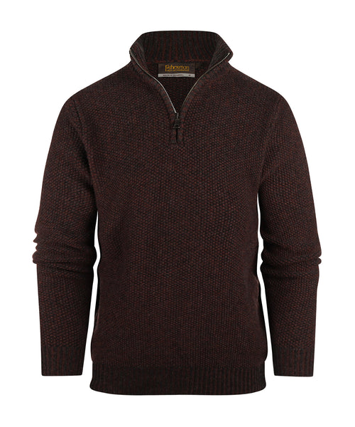 Zip-up sweater | Red
