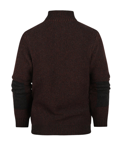 Zip-up sweater | Red