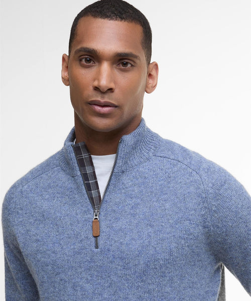 Barbour Talder Half Zip Knitted | Blauw