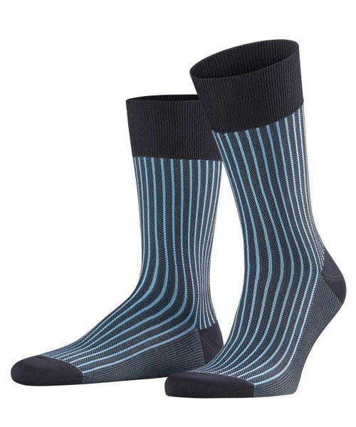 Oxford striped men's socks | Blue