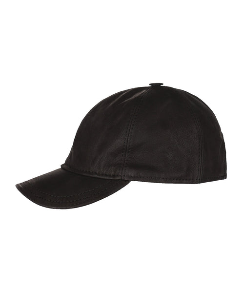 Baseball Cap Leer | Zwart