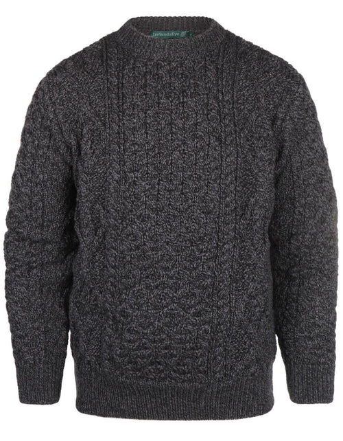 Pullover Aran ronde hals | Antraciet Grijs