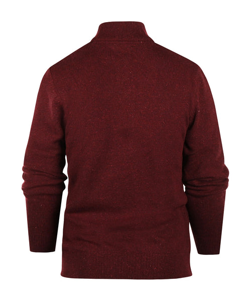 Trui Tisbury hoge rits | Bordeaux Rood