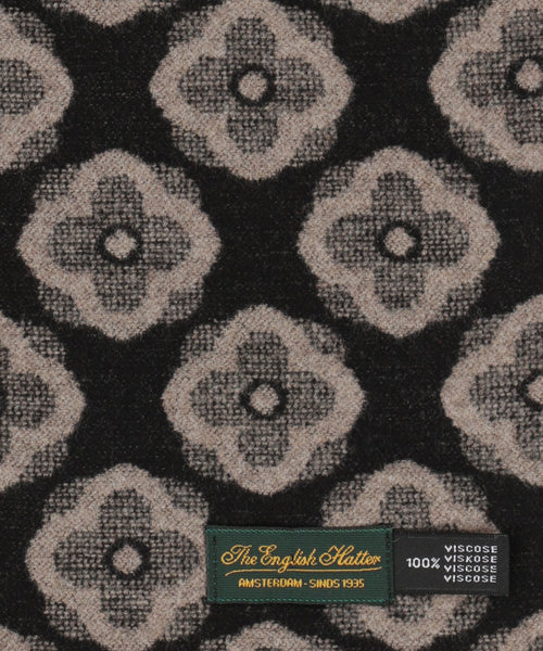 Viscose Scarf with classic Print | Grey