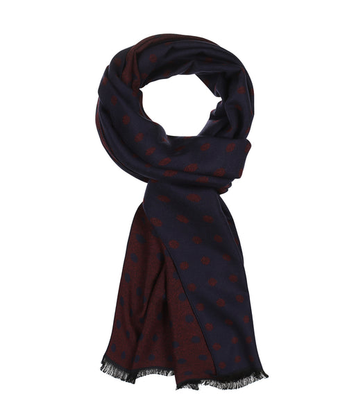 Viscose Scarf with classic Print | Blue