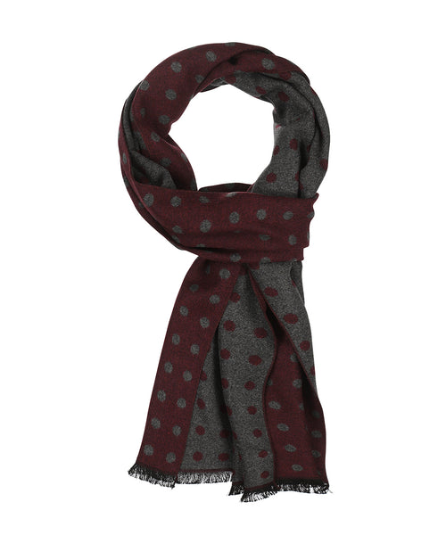Viscose Scarf with classic Print | Red