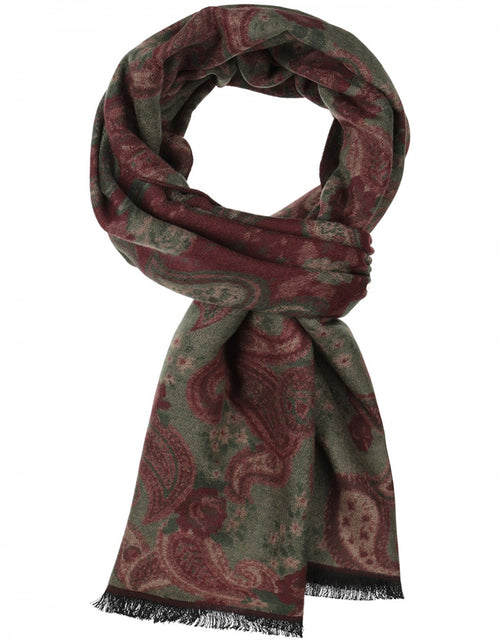 Viscose Scarf with classic Print | Red