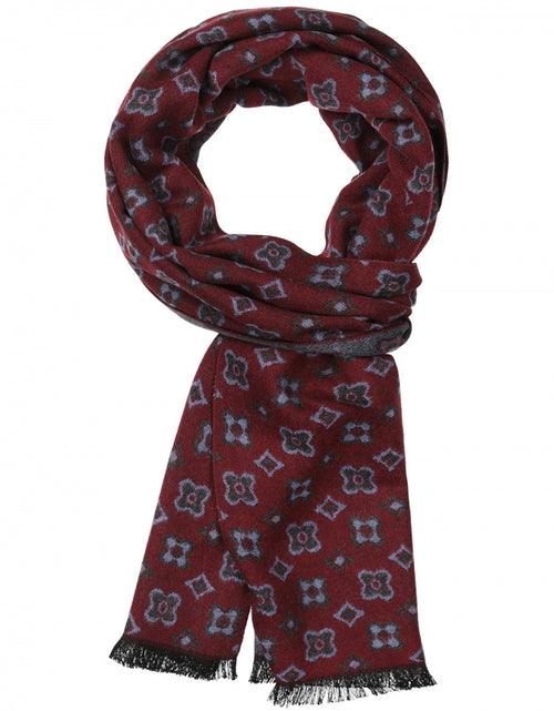 Viscose Scarf with classic Print | Red