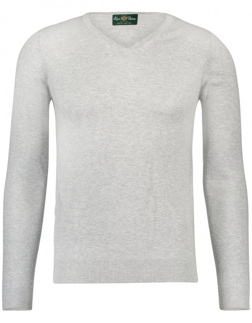 Pullover Cotton/Cashmere v-hals | Grijs