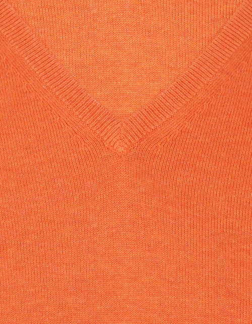 Pullover Cotton/Cashmere v-hals | Oranje