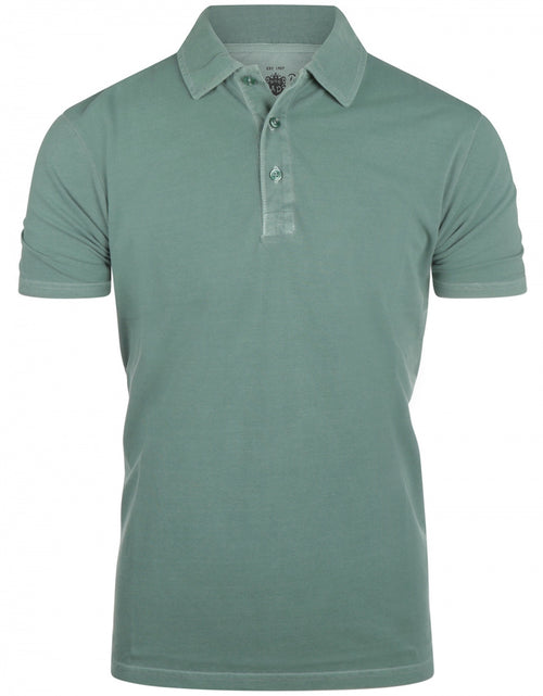 Polo washed korte mouw | Groen