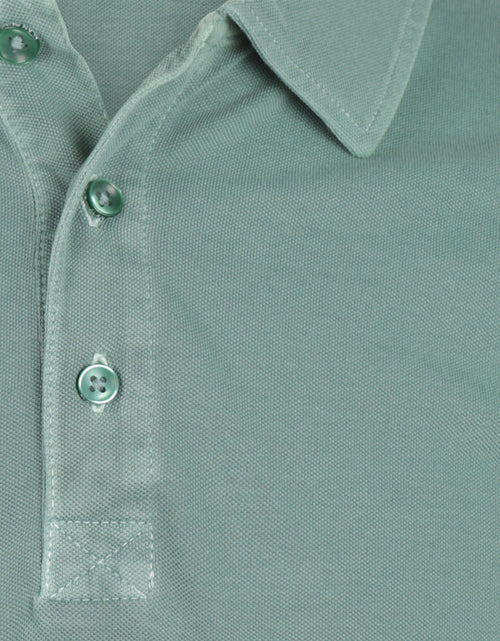 Polo washed korte mouw | Groen