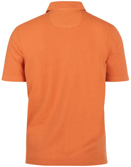 Polo washed korte mouw | Oranje