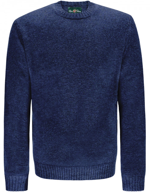 Alan Paine Shetland Pullover Ronde Hals | Denim Blauw