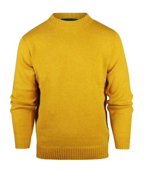 Alan Paine Shetland Pullover Ronde Hals | Geel