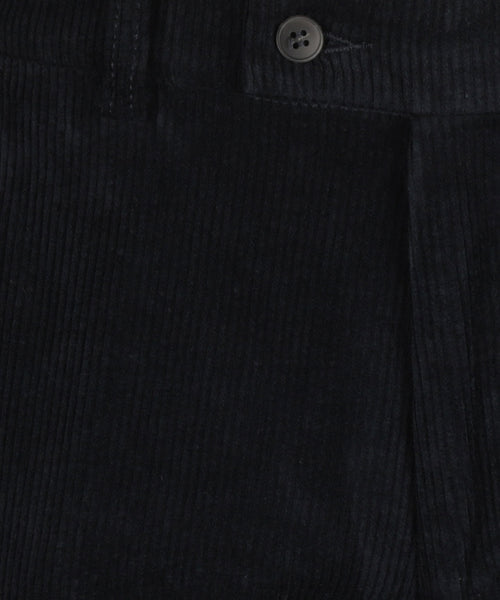 Chino Corduroy Bradford Brede Rib | Navy Blauw