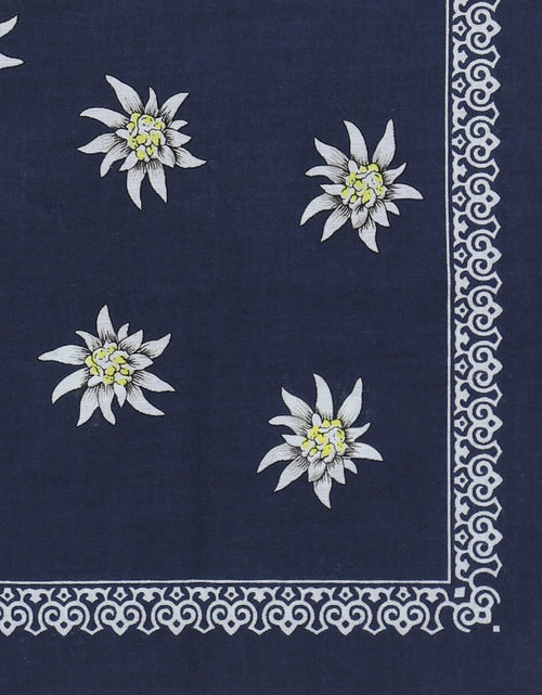 Farmer's Handkerchief | Flower Large Navy