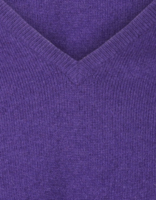 William Lockie Pullover Lambswool V-neck | Jacaranda