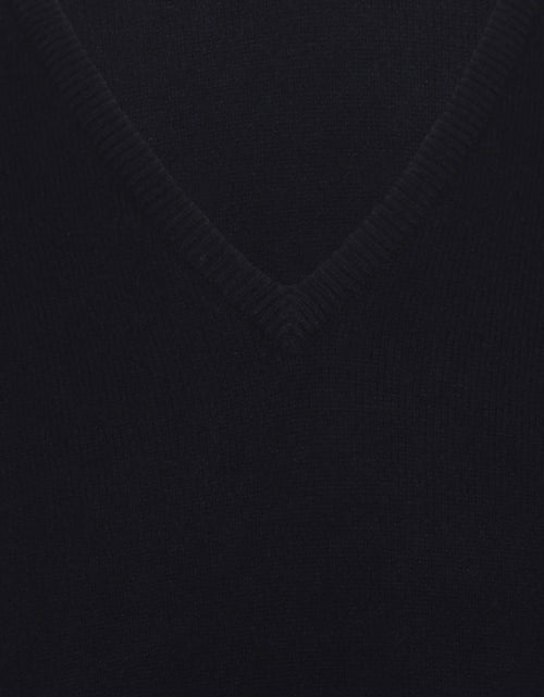 William Lockie Pullover Lamswol V-hals | Navy