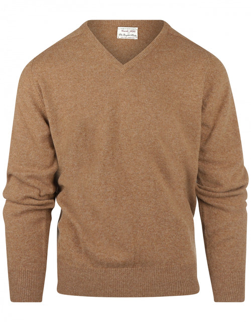 William Lockie Pullover Lamswol V-hals | Driftwood