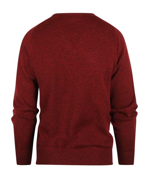 William Lockie Pullover Lamswol V-hals | Red Velvet