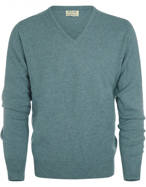 William Lockie Pullover Lamswol V-hals | Caspian