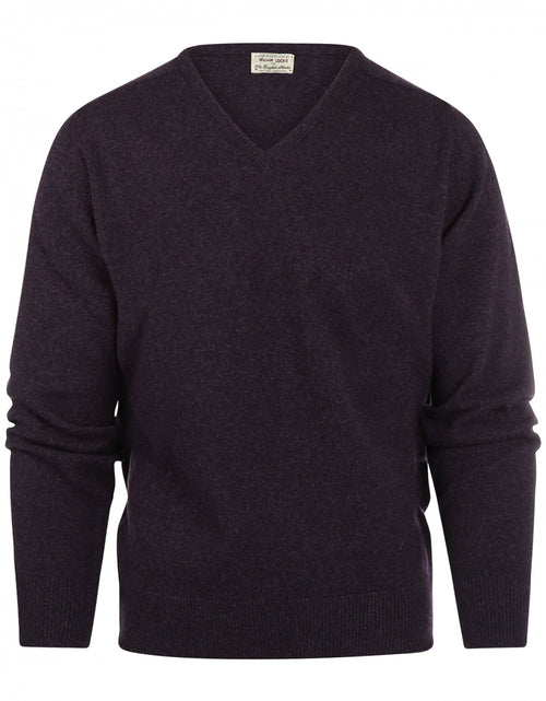 William Lockie Pullover Lamswol V-hals | Elderberry