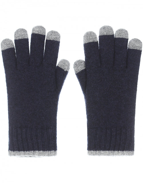 Warm Wool Mix Glove | Navy Blue