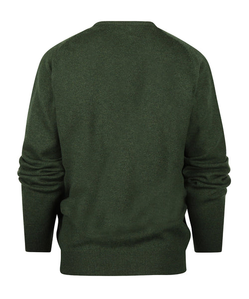 Pullover Lamswol dutch fit v-hals | Groen