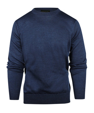 Pullover Merino wol ronde hals | Blauw