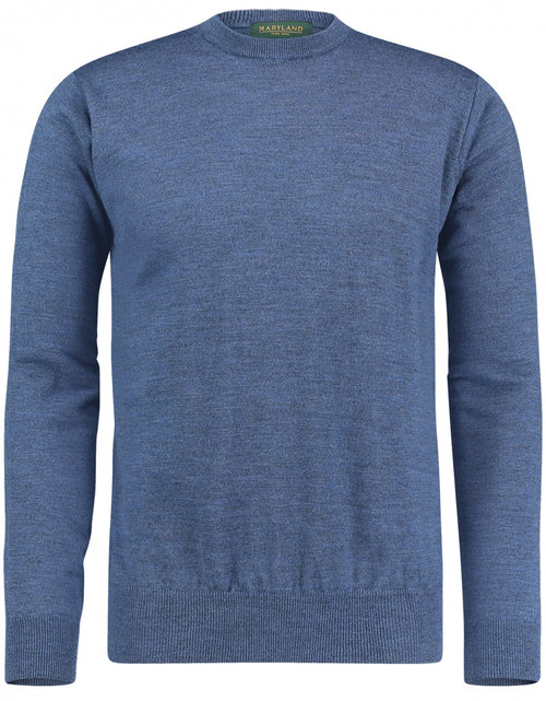 Pullover Merino wol ronde hals | Light Indigo