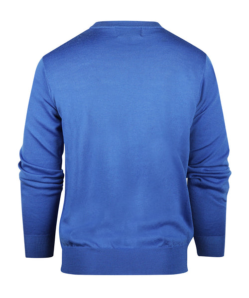 Pullover Merino wol ronde hals | Blauw