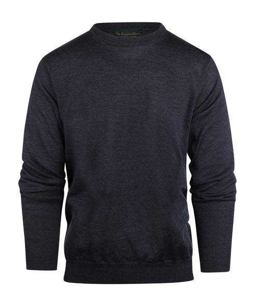 Pullover Merino wol ronde hals | Blauwgrijs