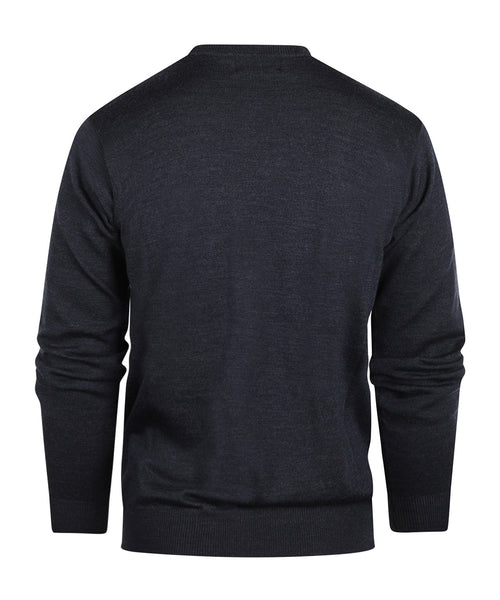 Pullover Merino wol ronde hals | Blauwgrijs