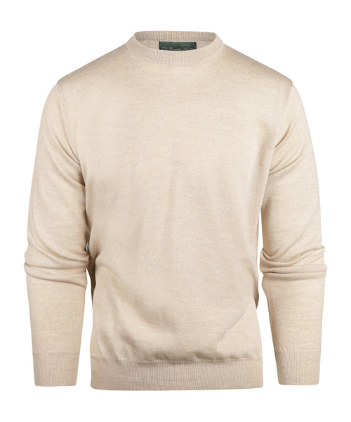 Pullover Merino wol ronde hals | Beige