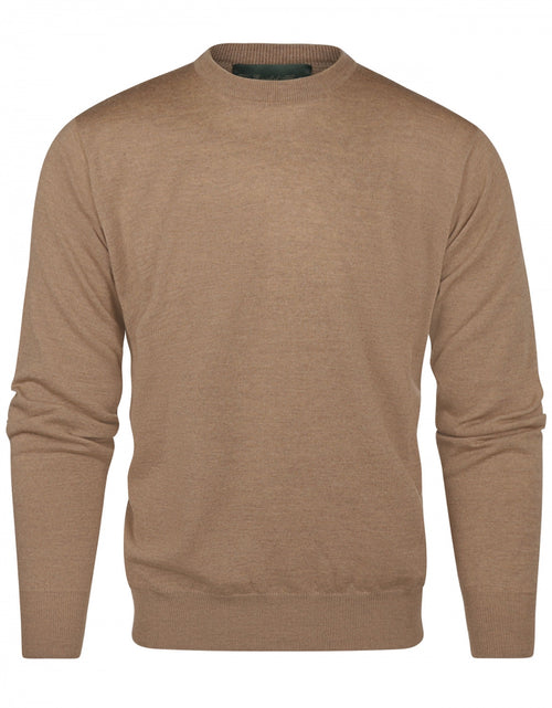 Pullover Merino wol ronde hals | Camel