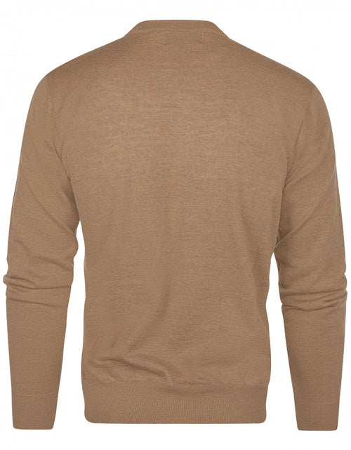 Pullover Merino wol ronde hals | Camel