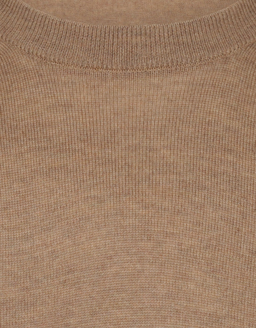 Pullover Merino wol ronde hals | Camel