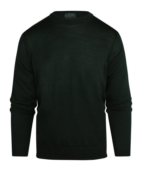 Merino wool round neck sweater | Green