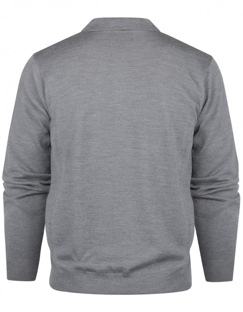 Pullover polo merino wol | Midden Grijs