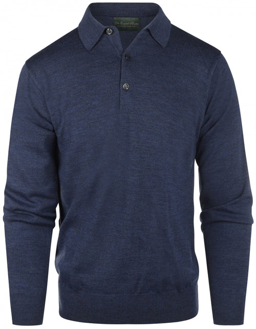 Pullover polo merino wol | Light Indigo