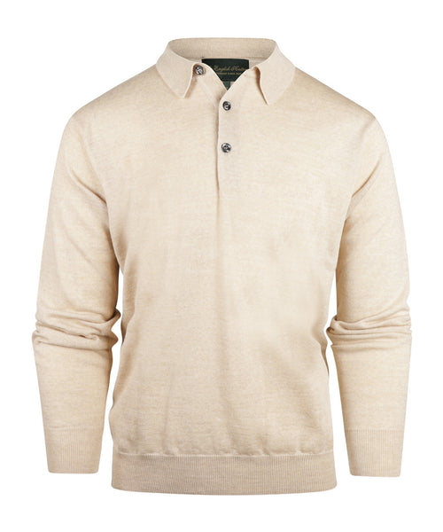 Pullover polo merino wol | Beige