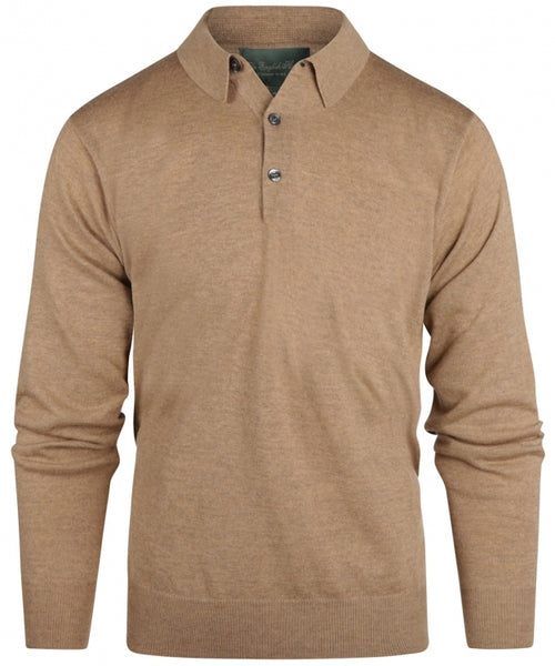 Pullover polo merino wol | Camel