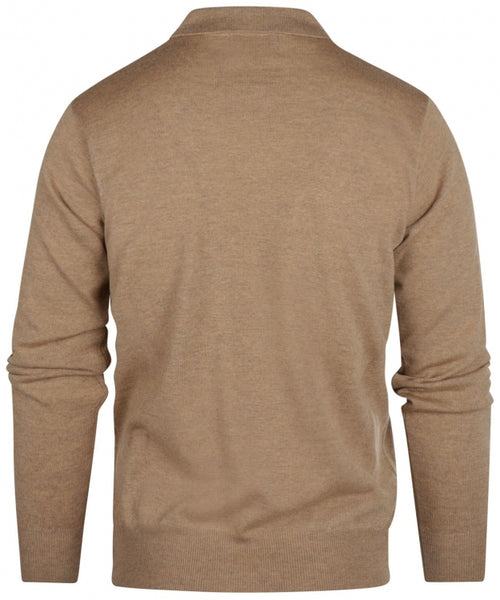 Pullover polo merino wol | Camel