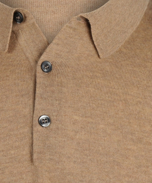 Pullover polo merino wol | Camel