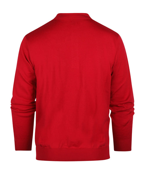 Pullover polo merino wol | Rood