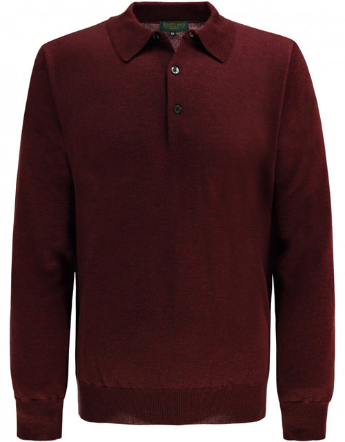 Pullover polo merino wol | Bordeaux