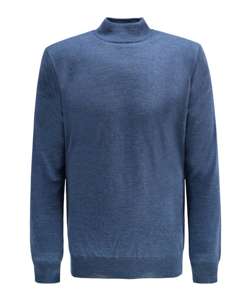 Turtle sweater Merino wool | Light Indigo