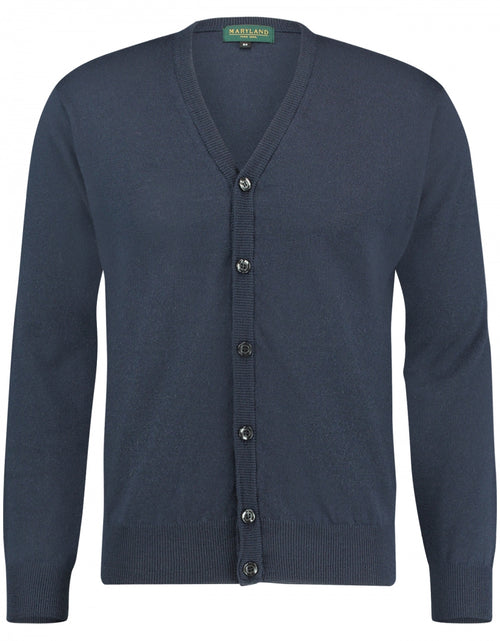 Button Vest fine Merino wool | Blue-grey