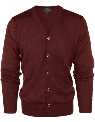 Button Vest fine Merino wool | Bordeaux